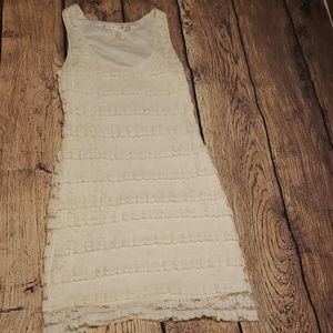 Lace cream ivory dress